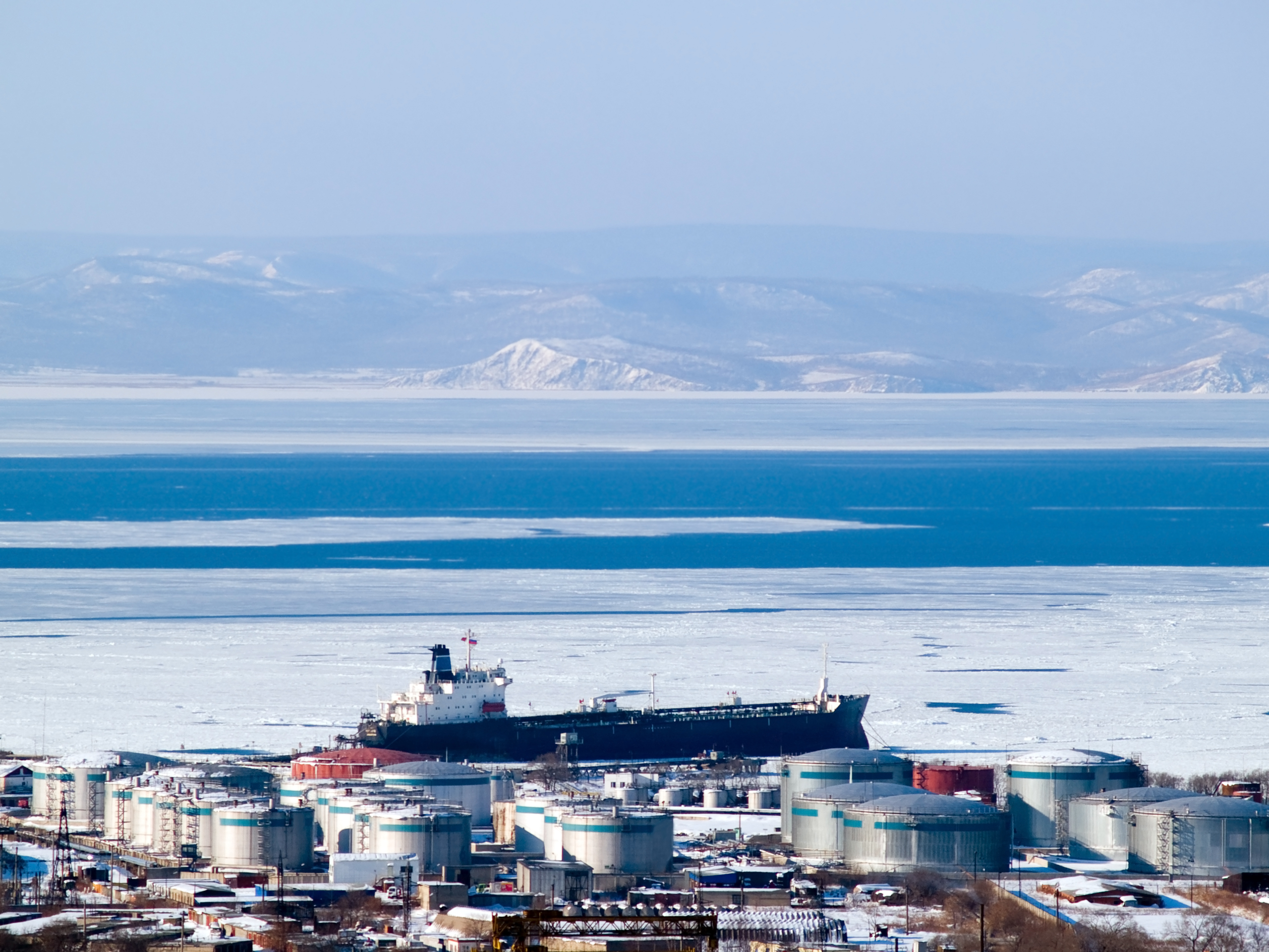 oil tanker at russian petroleum port Vladivostok