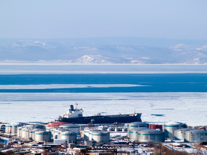 oil tanker at russian petroleum port Vladivostok